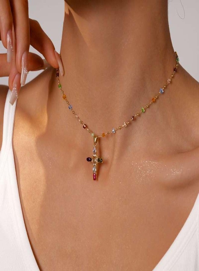 Blytheyes Rainbow Cross Pendant Necklace (Rainbow Cross Necklace) - Image 3